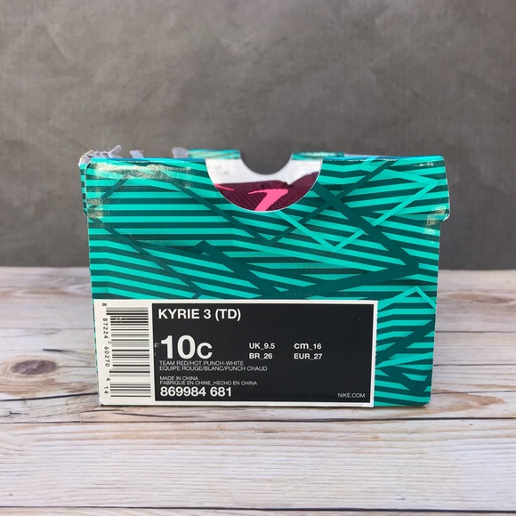 Nike Kyrie 3 (TD) Team Red/Hot Punch-White - Picture 16 of 16